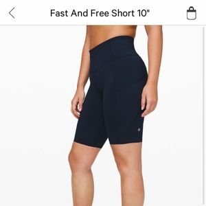 Lululemon Athletica Fast and Free 10” short